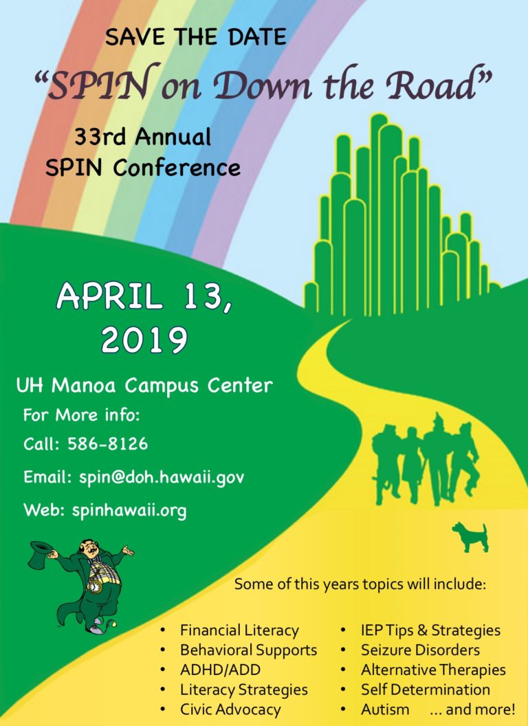 2019 SPIN Conference “SPIN on Down the Road” Special Parent
